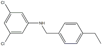 3,5-dichloro-N-[(4-ethylphenyl)methyl]aniline 结构式