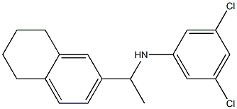 3,5-dichloro-N-[1-(5,6,7,8-tetrahydronaphthalen-2-yl)ethyl]aniline 结构式