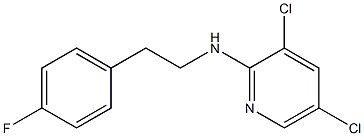 3,5-dichloro-N-[2-(4-fluorophenyl)ethyl]pyridin-2-amine 结构式