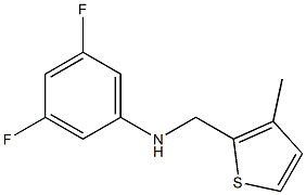 3,5-difluoro-N-[(3-methylthiophen-2-yl)methyl]aniline 结构式