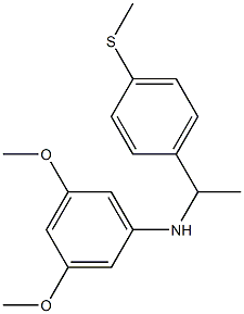 3,5-dimethoxy-N-{1-[4-(methylsulfanyl)phenyl]ethyl}aniline 结构式