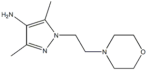 3,5-dimethyl-1-[2-(morpholin-4-yl)ethyl]-1H-pyrazol-4-amine 结构式