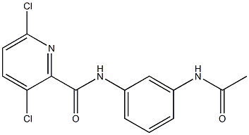 3,6-dichloro-N-(3-acetamidophenyl)pyridine-2-carboxamide 结构式
