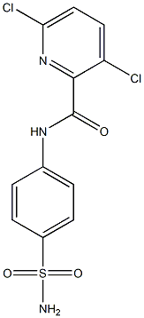 3,6-dichloro-N-(4-sulfamoylphenyl)pyridine-2-carboxamide 结构式