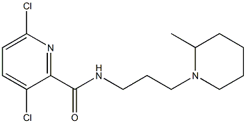 3,6-dichloro-N-[3-(2-methylpiperidin-1-yl)propyl]pyridine-2-carboxamide 结构式