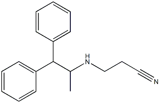 3-[(1,1-diphenylpropan-2-yl)amino]propanenitrile 结构式