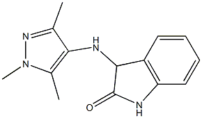 3-[(1,3,5-trimethyl-1H-pyrazol-4-yl)amino]-2,3-dihydro-1H-indol-2-one 结构式