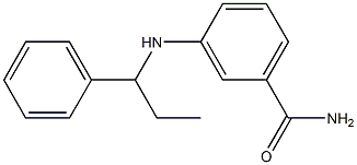 3-[(1-phenylpropyl)amino]benzamide 结构式