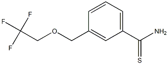 3-[(2,2,2-trifluoroethoxy)methyl]benzenecarbothioamide 结构式