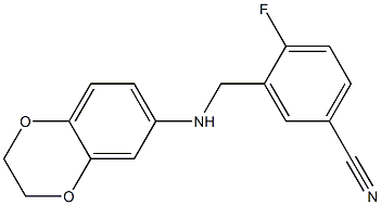 3-[(2,3-dihydro-1,4-benzodioxin-6-ylamino)methyl]-4-fluorobenzonitrile 结构式