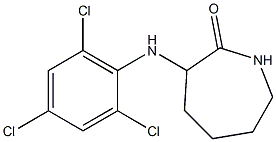 3-[(2,4,6-trichlorophenyl)amino]azepan-2-one 结构式