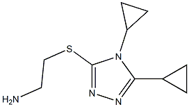 3-[(2-aminoethyl)sulfanyl]-4,5-dicyclopropyl-4H-1,2,4-triazole 结构式