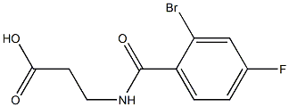 3-[(2-bromo-4-fluorobenzoyl)amino]propanoic acid 结构式