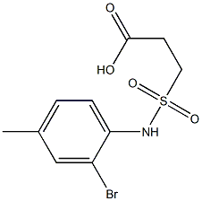 3-[(2-bromo-4-methylphenyl)sulfamoyl]propanoic acid 结构式