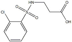 3-[(2-chlorobenzene)sulfonamido]propanoic acid 结构式