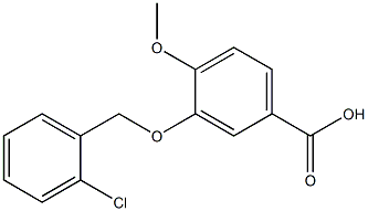 3-[(2-chlorophenyl)methoxy]-4-methoxybenzoic acid 结构式
