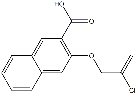 3-[(2-chloroprop-2-en-1-yl)oxy]naphthalene-2-carboxylic acid 结构式