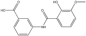 3-[(2-hydroxy-3-methoxybenzoyl)amino]benzoic acid 结构式