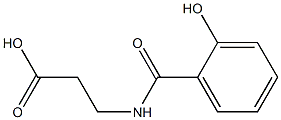 3-[(2-hydroxybenzoyl)amino]propanoic acid 结构式