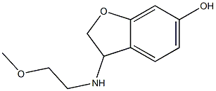 3-[(2-methoxyethyl)amino]-2,3-dihydro-1-benzofuran-6-ol 结构式