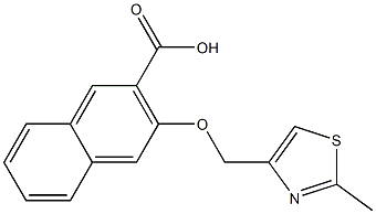 3-[(2-methyl-1,3-thiazol-4-yl)methoxy]naphthalene-2-carboxylic acid 结构式