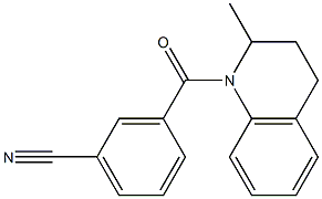 3-[(2-methyl-3,4-dihydroquinolin-1(2H)-yl)carbonyl]benzonitrile 结构式