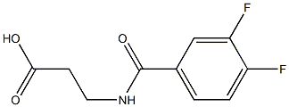 3-[(3,4-difluorophenyl)formamido]propanoic acid 结构式