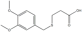 3-[(3,4-dimethoxybenzyl)thio]propanoic acid 结构式