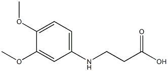 3-[(3,4-dimethoxyphenyl)amino]propanoic acid 结构式