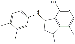 3-[(3,4-dimethylphenyl)amino]-1,7-dimethyl-2,3-dihydro-1H-inden-4-ol 结构式