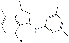 3-[(3,5-dimethylphenyl)amino]-1,7-dimethyl-2,3-dihydro-1H-inden-4-ol 结构式