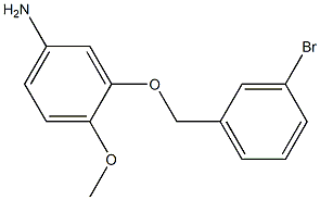 3-[(3-bromobenzyl)oxy]-4-methoxyaniline 结构式