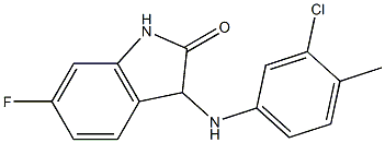 3-[(3-chloro-4-methylphenyl)amino]-6-fluoro-2,3-dihydro-1H-indol-2-one 结构式