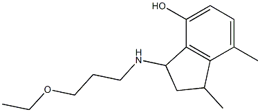 3-[(3-ethoxypropyl)amino]-1,7-dimethyl-2,3-dihydro-1H-inden-4-ol 结构式