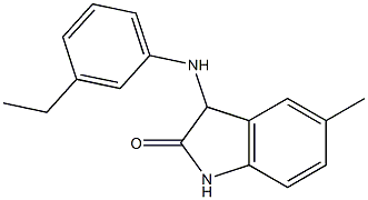 3-[(3-ethylphenyl)amino]-5-methyl-2,3-dihydro-1H-indol-2-one 结构式