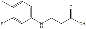 3-[(3-fluoro-4-methylphenyl)amino]propanoic acid 结构式