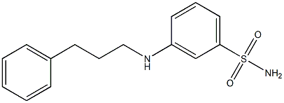 3-[(3-phenylpropyl)amino]benzene-1-sulfonamide 结构式