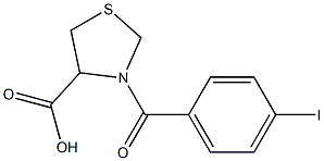 3-[(4-iodophenyl)carbonyl]-1,3-thiazolidine-4-carboxylic acid 结构式