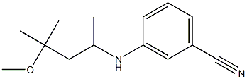 3-[(4-methoxy-4-methylpentan-2-yl)amino]benzonitrile 结构式