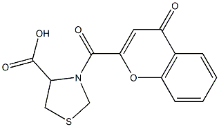 3-[(4-oxo-4H-chromen-2-yl)carbonyl]-1,3-thiazolidine-4-carboxylic acid 结构式