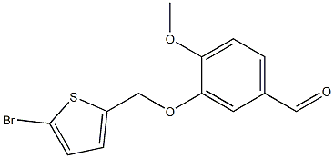 3-[(5-bromothien-2-yl)methoxy]-4-methoxybenzaldehyde 结构式