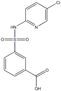 3-[(5-chloropyridin-2-yl)sulfamoyl]benzoic acid 结构式