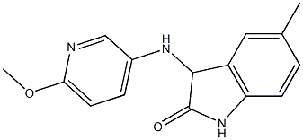 3-[(6-methoxypyridin-3-yl)amino]-5-methyl-2,3-dihydro-1H-indol-2-one 结构式