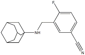 3-[(adamantan-1-ylamino)methyl]-4-fluorobenzonitrile 结构式