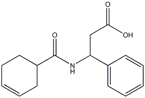 3-[(cyclohex-3-en-1-ylcarbonyl)amino]-3-phenylpropanoic acid 结构式
