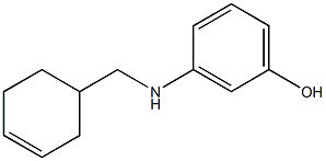 3-[(cyclohex-3-en-1-ylmethyl)amino]phenol 结构式