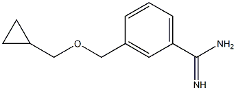 3-[(cyclopropylmethoxy)methyl]benzene-1-carboximidamide 结构式