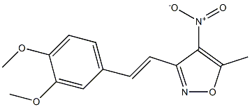 3-[(E)-2-(3,4-dimethoxyphenyl)vinyl]-5-methyl-4-nitroisoxazole 结构式