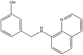 3-[(quinolin-8-ylamino)methyl]phenol 结构式