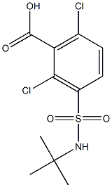 3-[(tert-butylamino)sulfonyl]-2,6-dichlorobenzoic acid 结构式